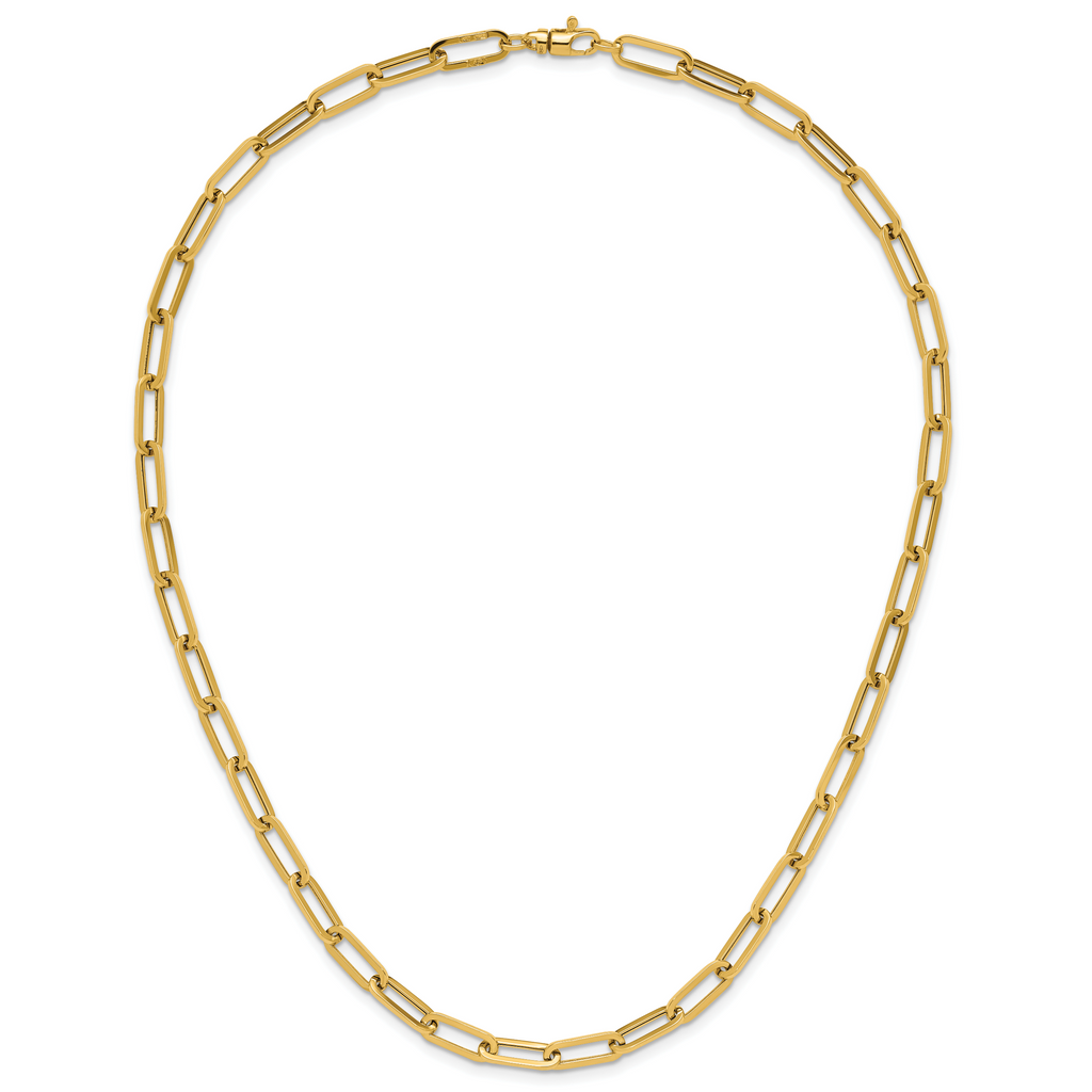 14K Polished Fancy Link Necklace