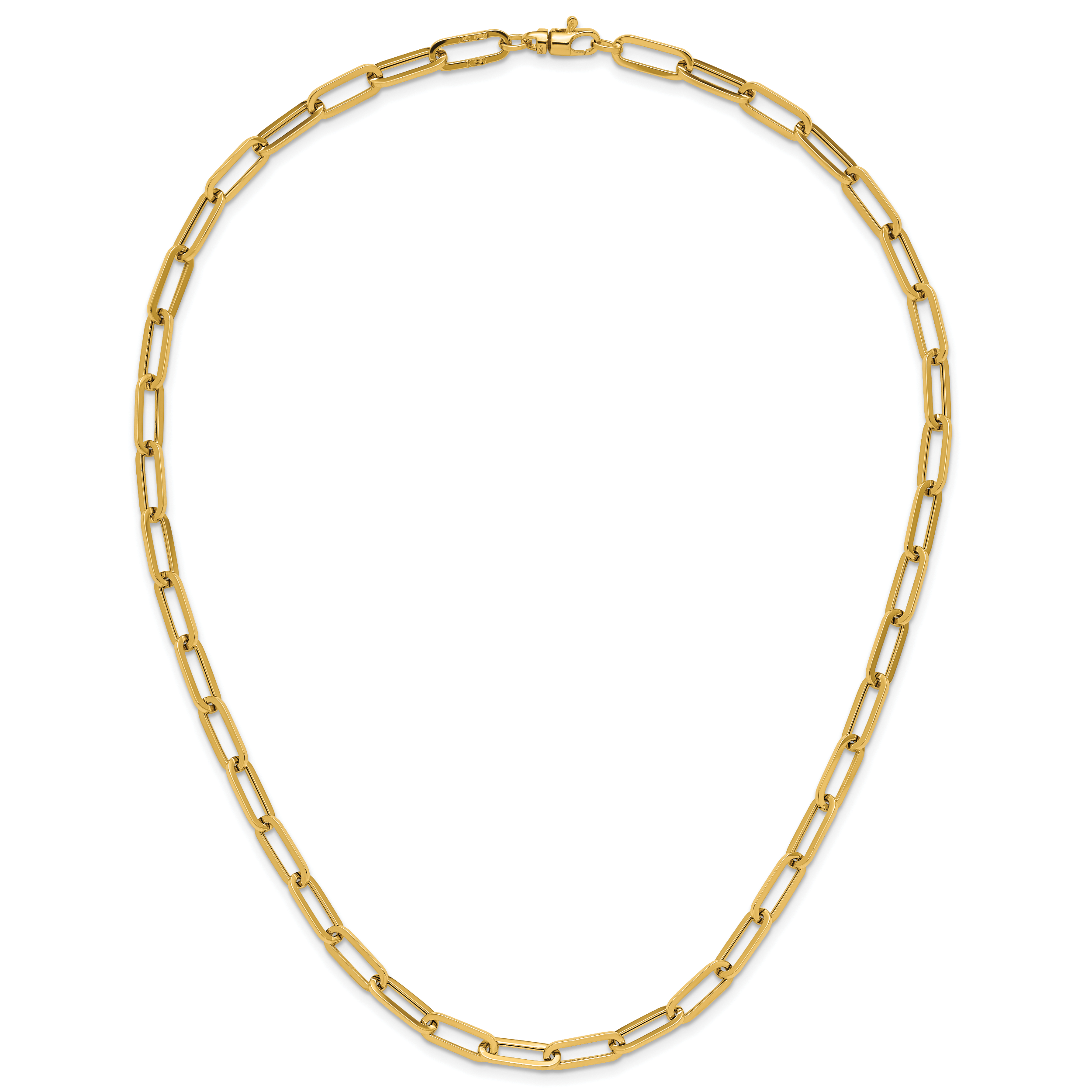 14K Polished Fancy Link Necklace