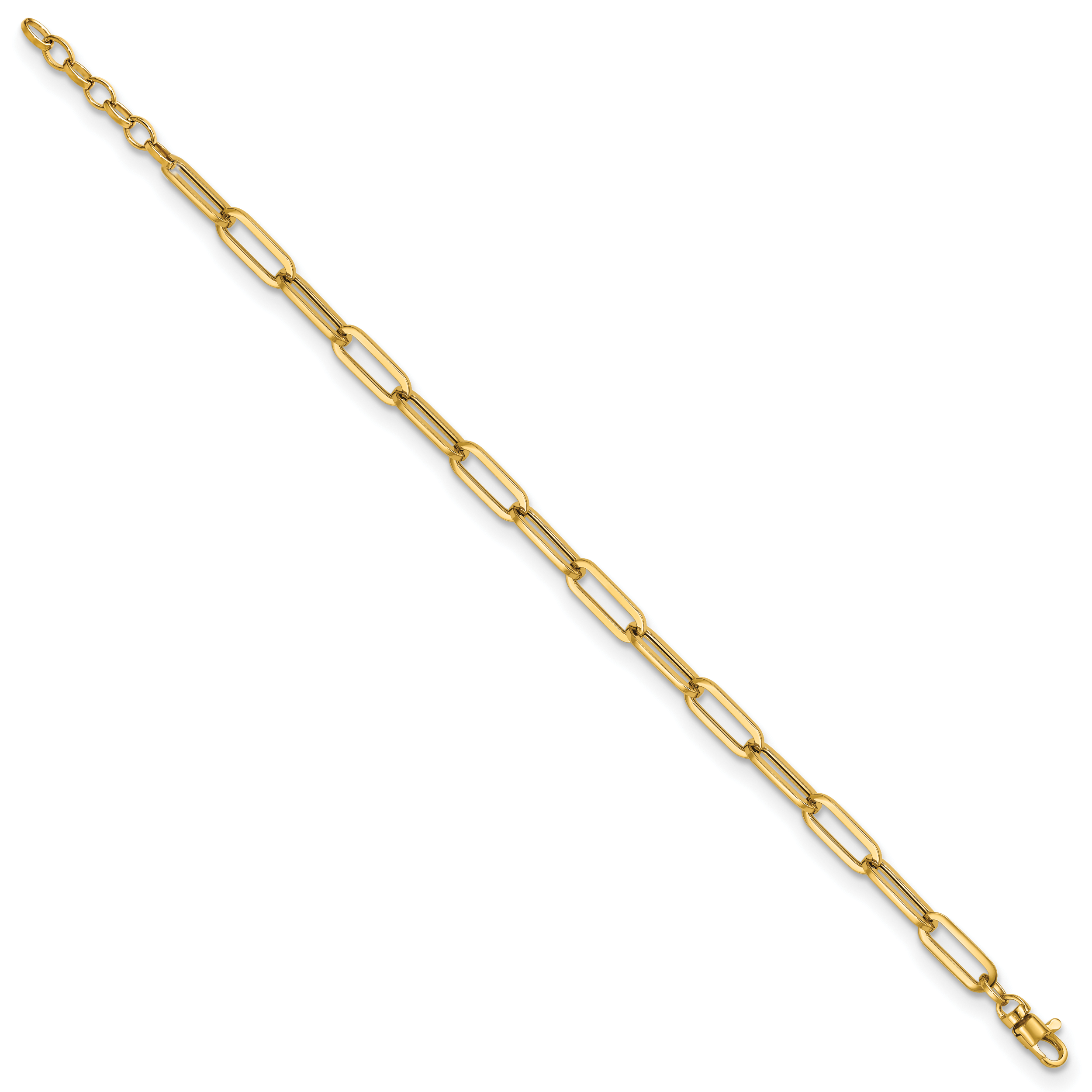 14K Polished Fancy Link with 1in ext Bracelet Secondary image