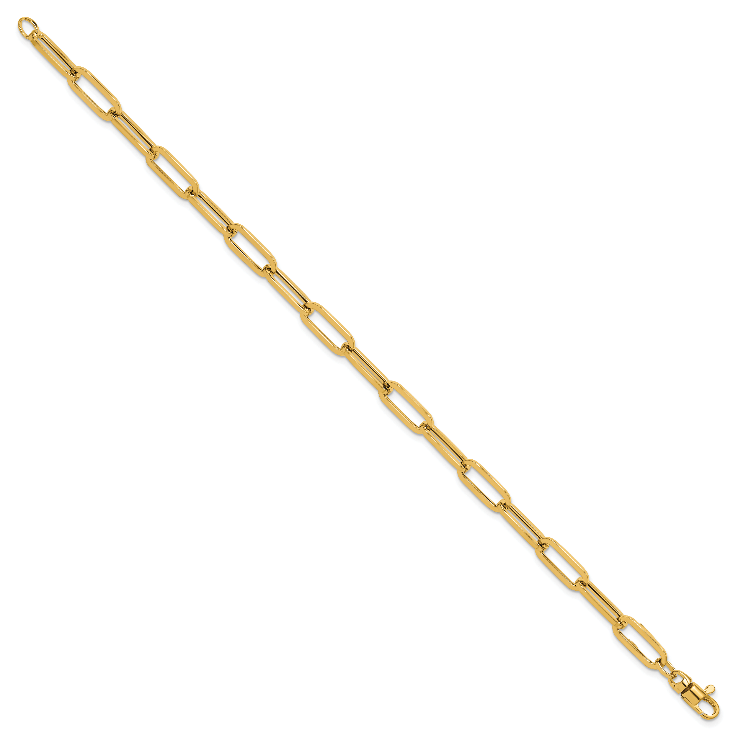 14K Polished Fancy Link with 1in ext Bracelet
