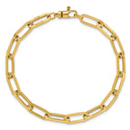 14K Polished Fancy Link with 1in ext Bracelet