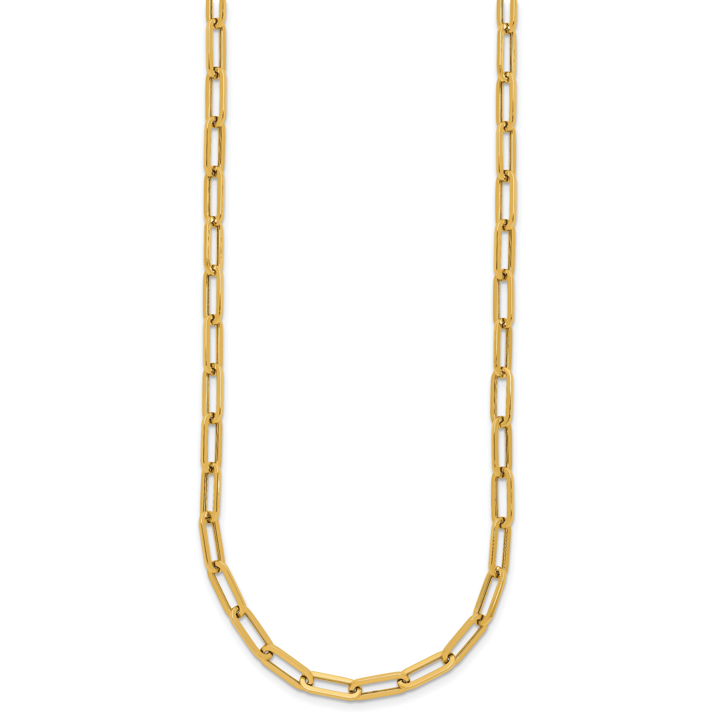 14K Polished Fancy Link Necklace