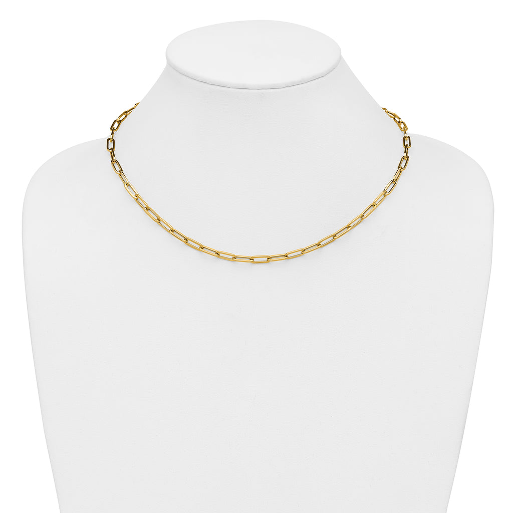 14K Polished Fancy Link Necklace