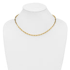 14K Polished Fancy Link Necklace