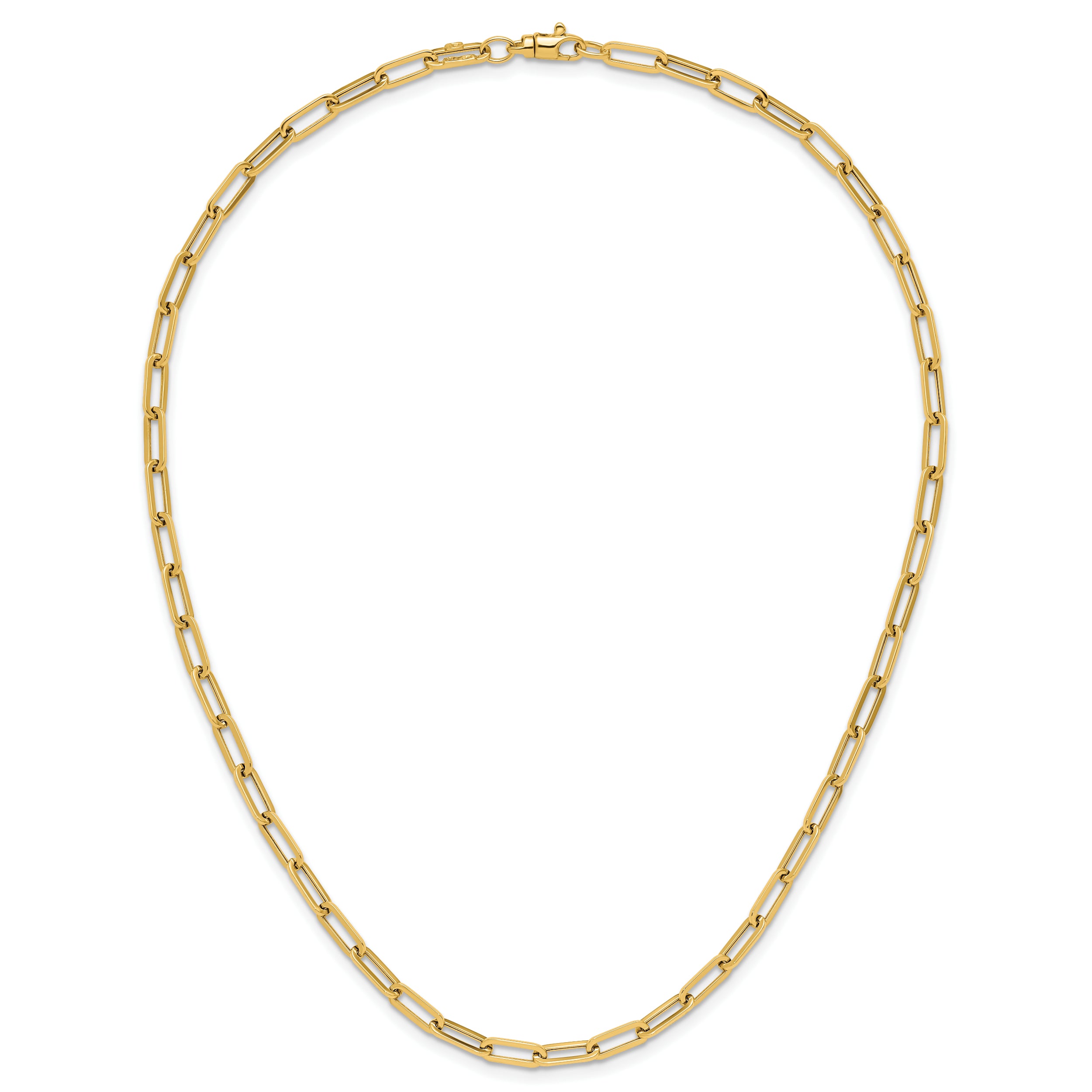 14K Polished Fancy Link Necklace
