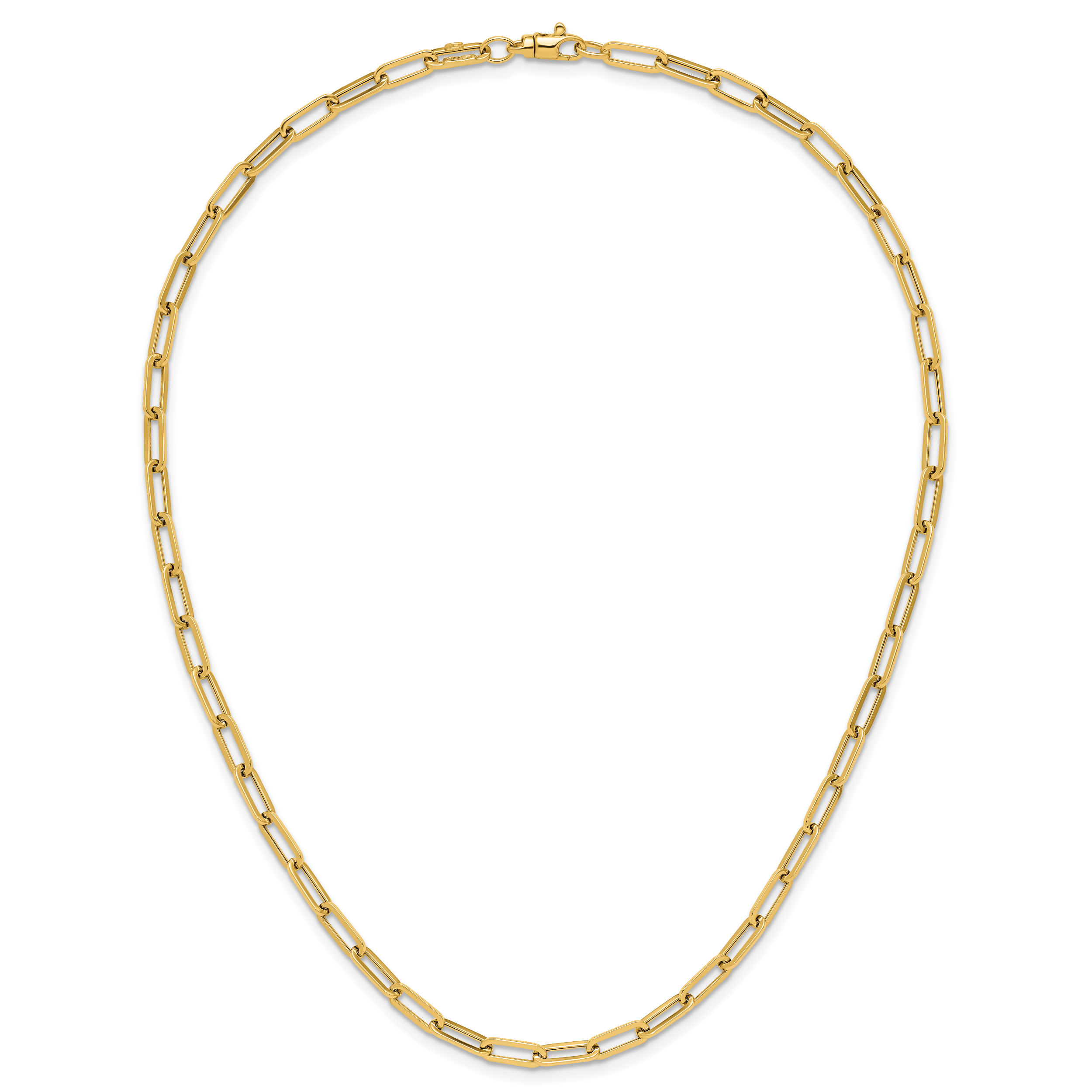 14K Polished Fancy Link Necklace