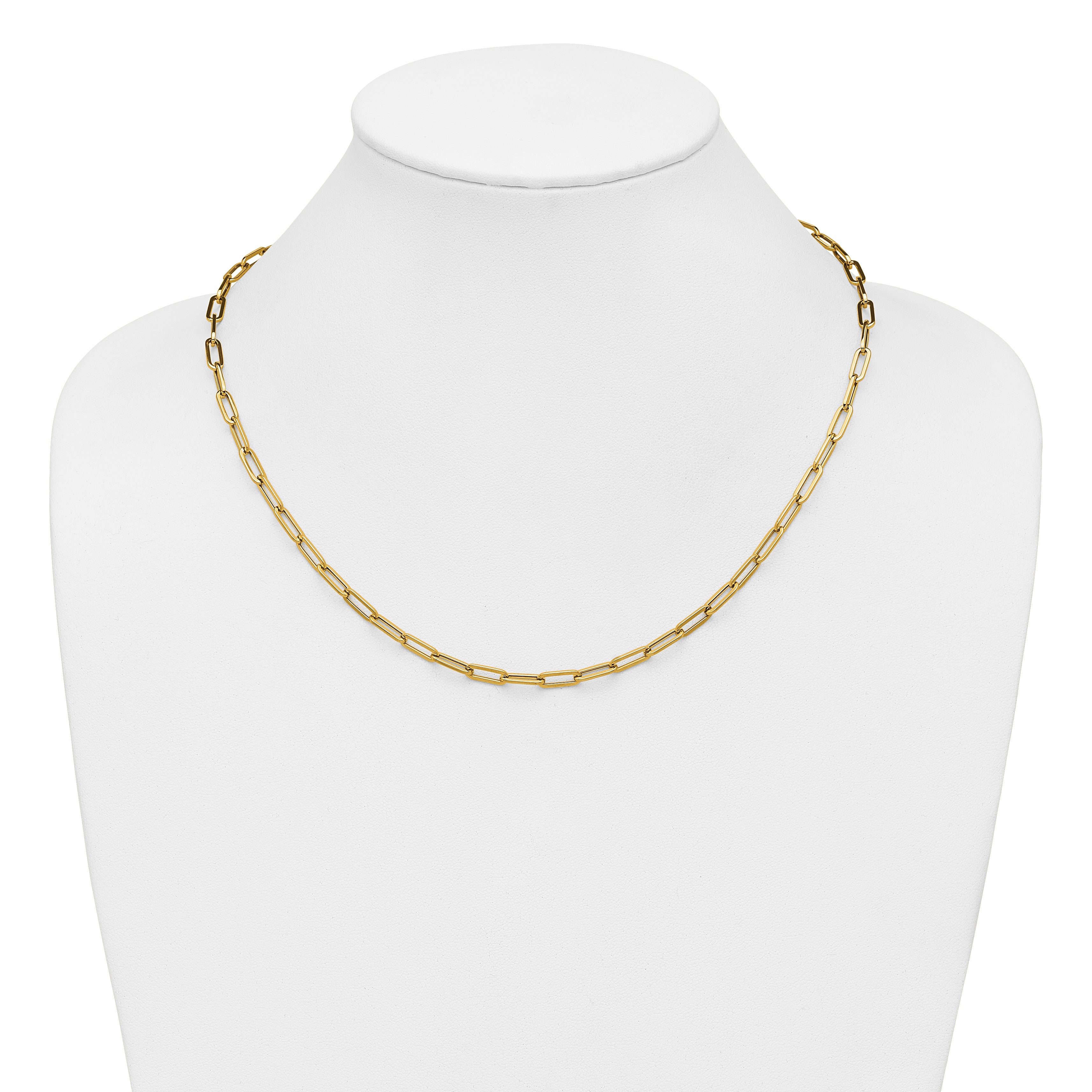 14K Polished Fancy Link Necklace