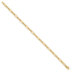 14K Polished Fancy Link with 1in ext Bracelet