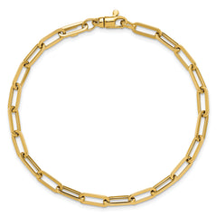 14K Polished Fancy Link with 1in ext Bracelet