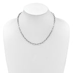 14K White Gold Polished Fancy Link Necklace