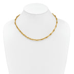 14K Polished Hollow Fancy Link Necklace