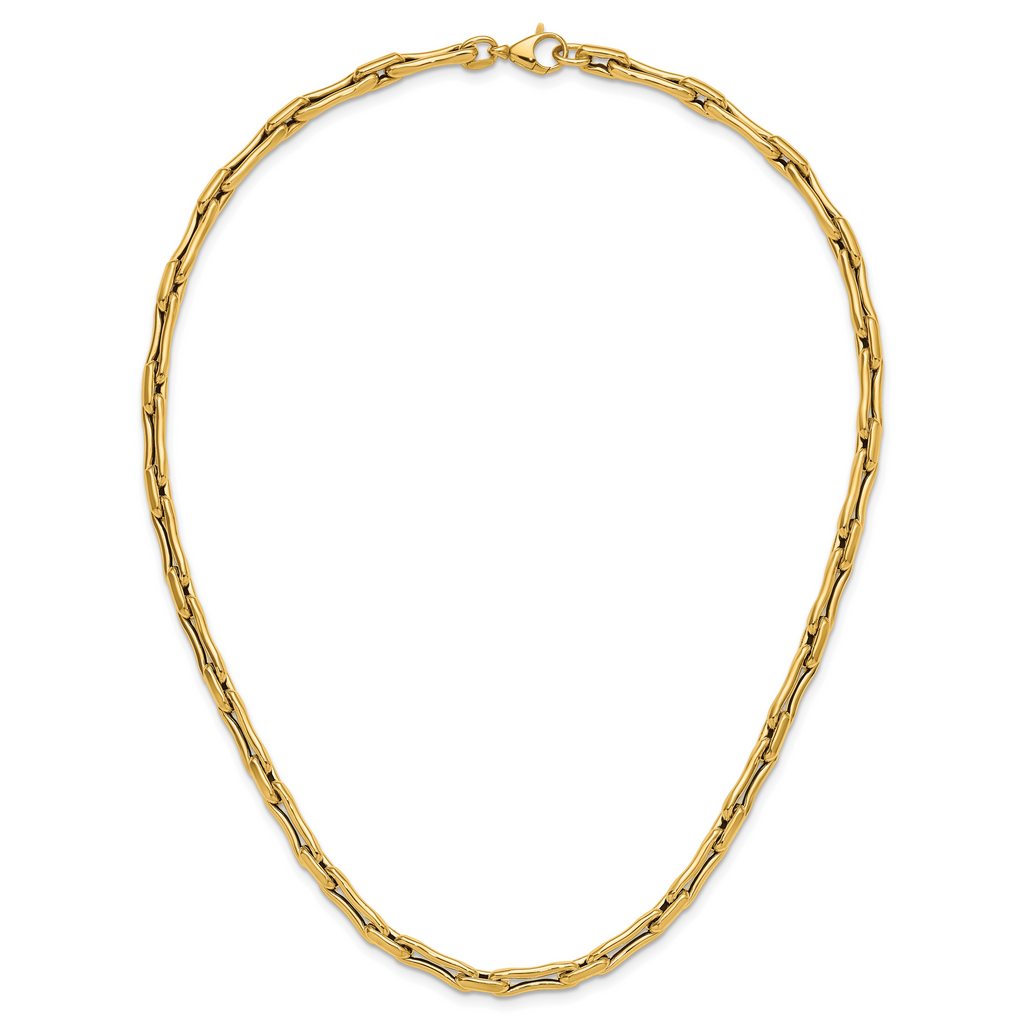 14K Polished Hollow Fancy Link Necklace