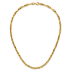 14K Polished Hollow Fancy Link Necklace