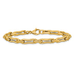14K Polished Hollow Fancy Link Bracelet
