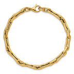 14K Polished Hollow Fancy Link Bracelet
