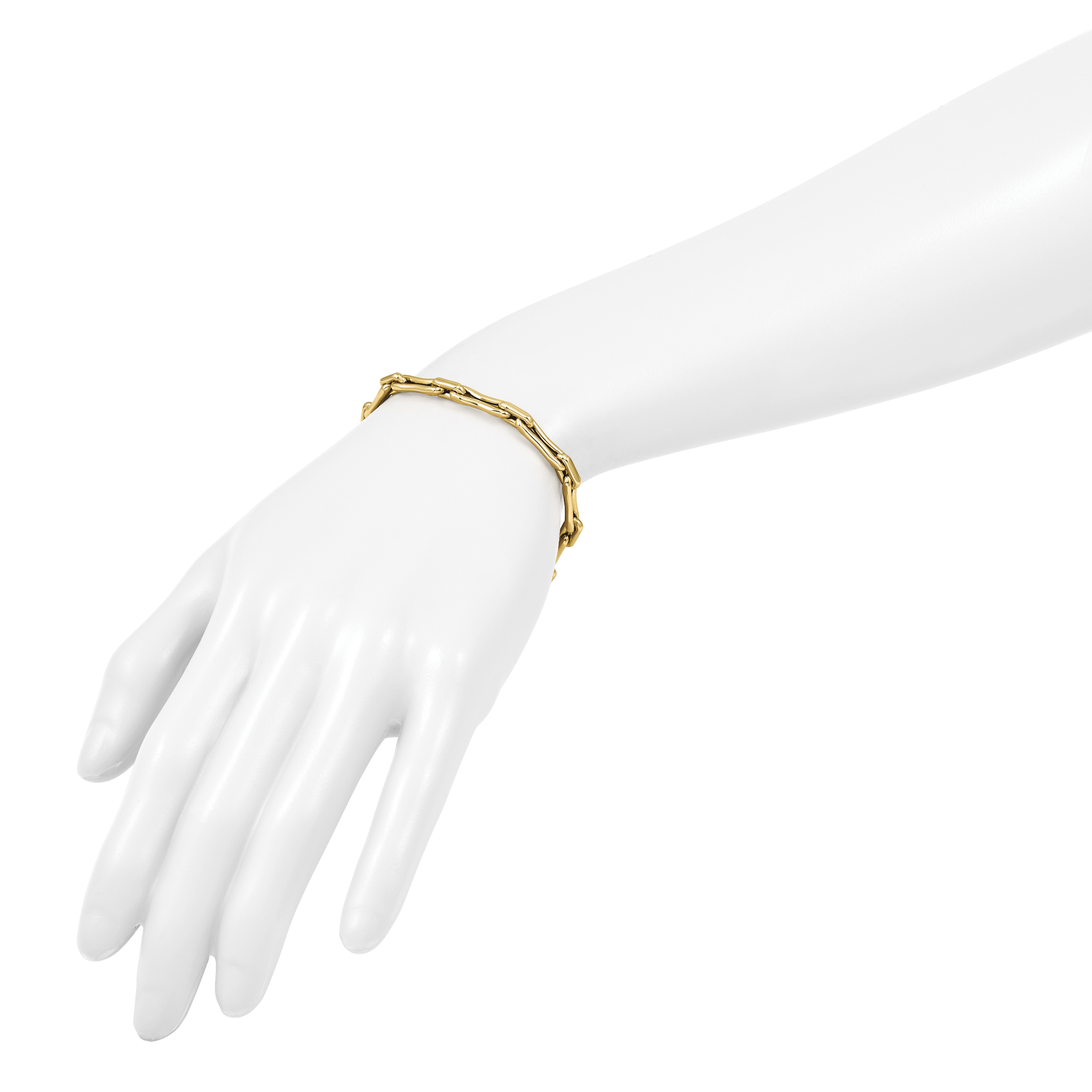 14K Polished Hollow Fancy Link Bracelet