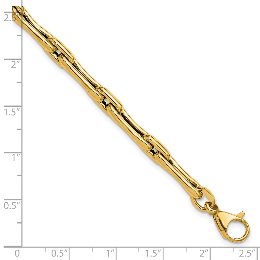 14K Polished Hollow Fancy Link Bracelet