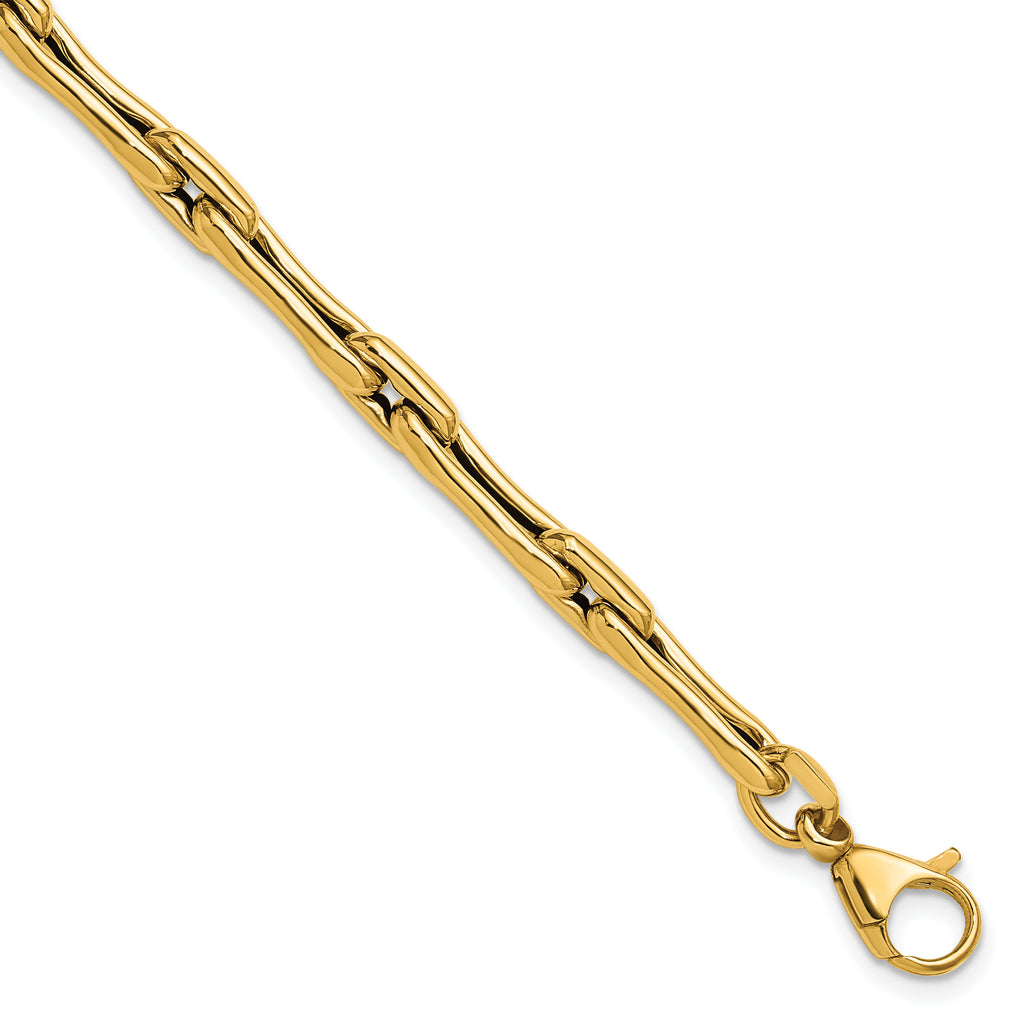 14K Polished Hollow Fancy Link Bracelet