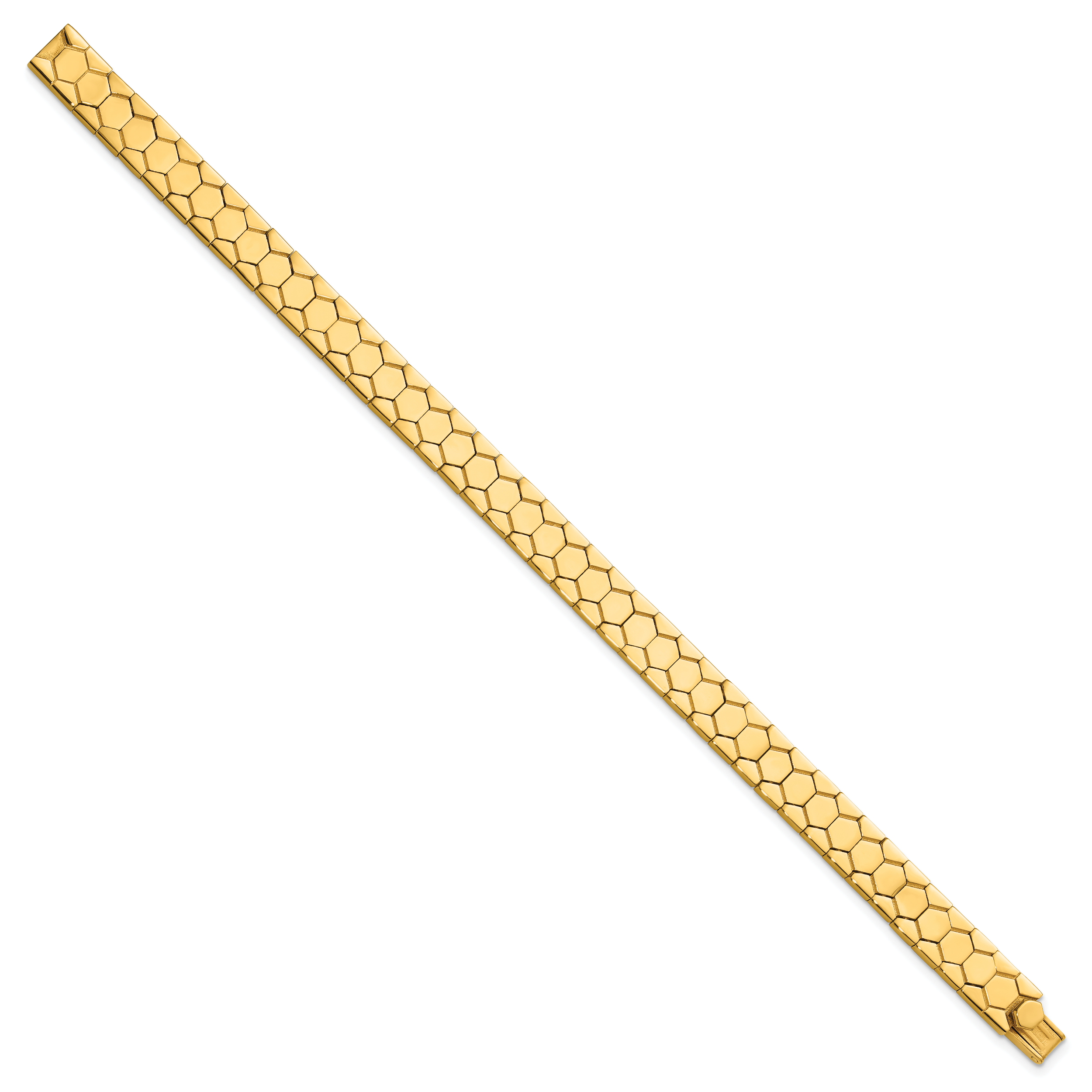 14K Polished Hexagon Design Bracelet Secondary image