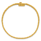 14K Polished Hexagon Design Bracelet