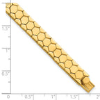 14K Polished Hexagon Design Bracelet