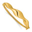 14K Polished Wavy Hinged Bangle
