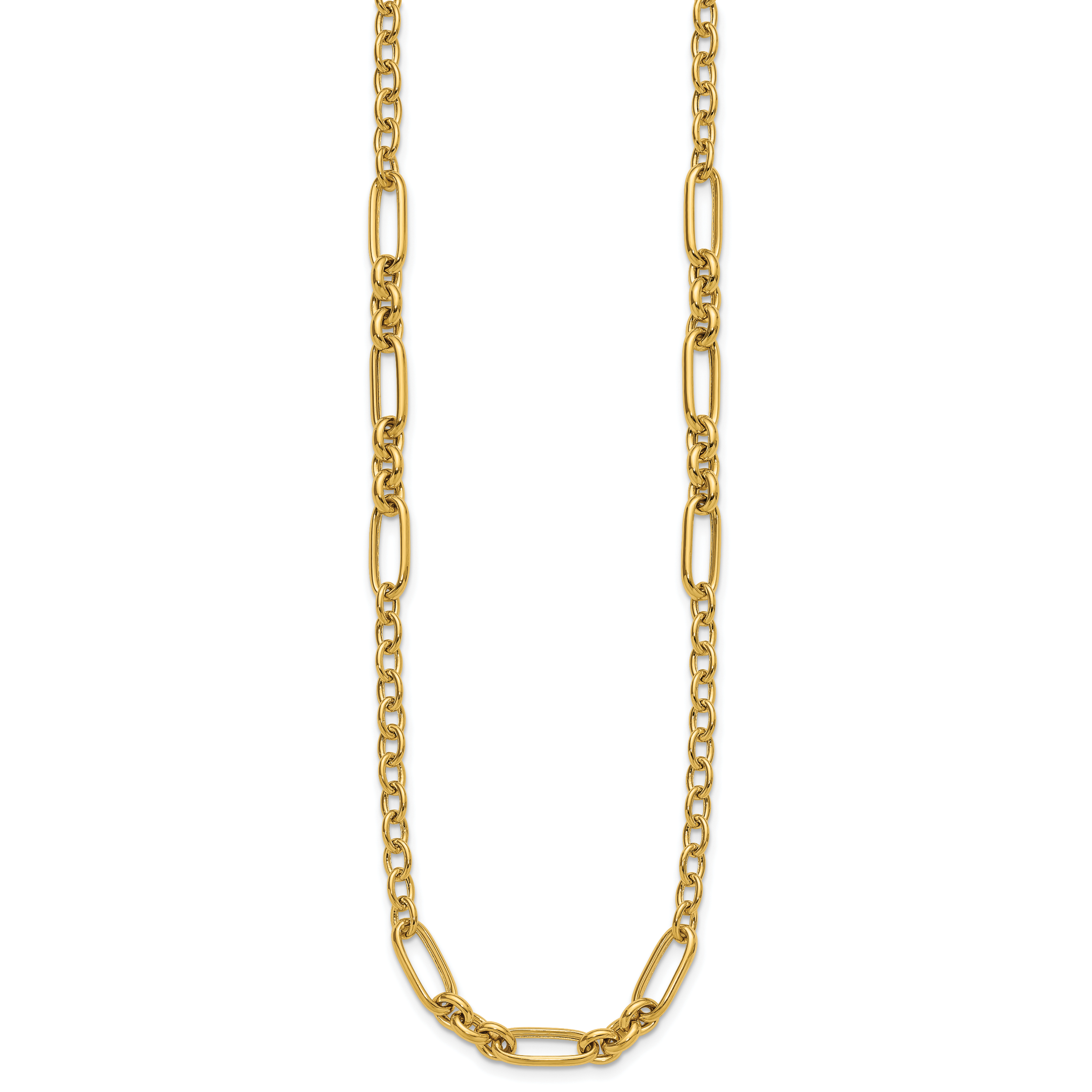14K Polished Fancy Link Necklace