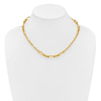 14K Polished Fancy Link Necklace