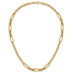 14K Polished Fancy Link Necklace