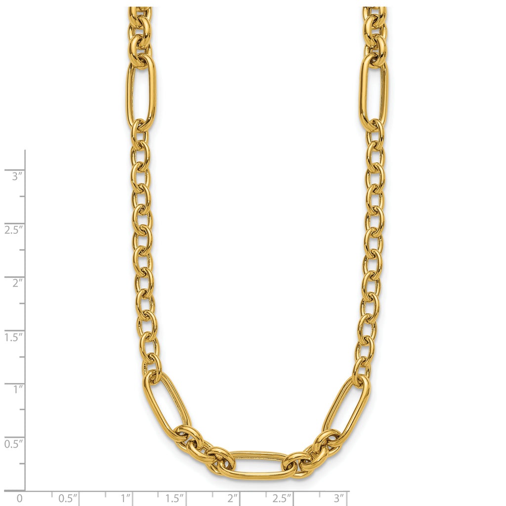 14K Polished Fancy Link Necklace