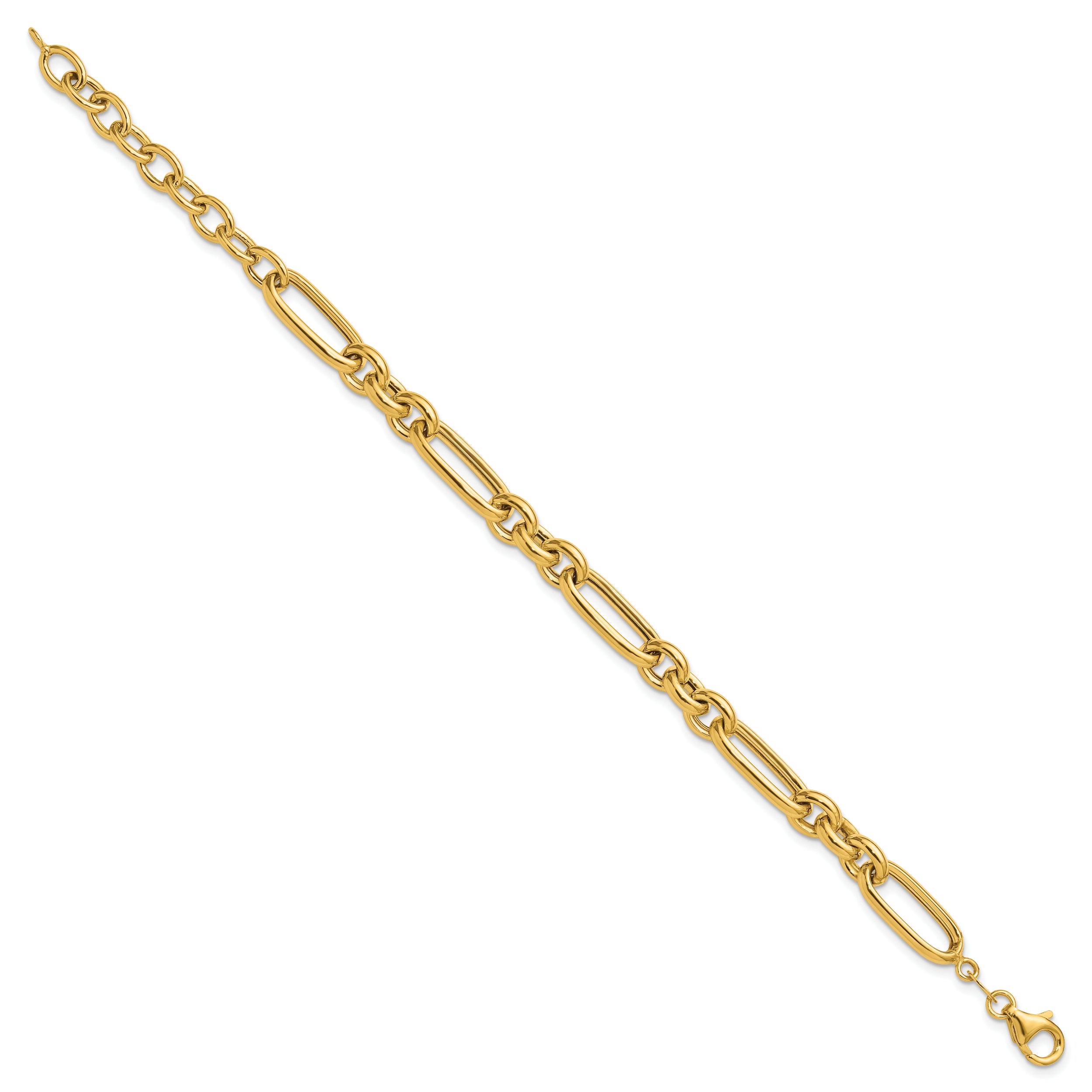 14K Polished Fancy Link Bracelet