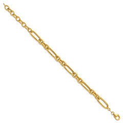 14K Polished Fancy Link Bracelet