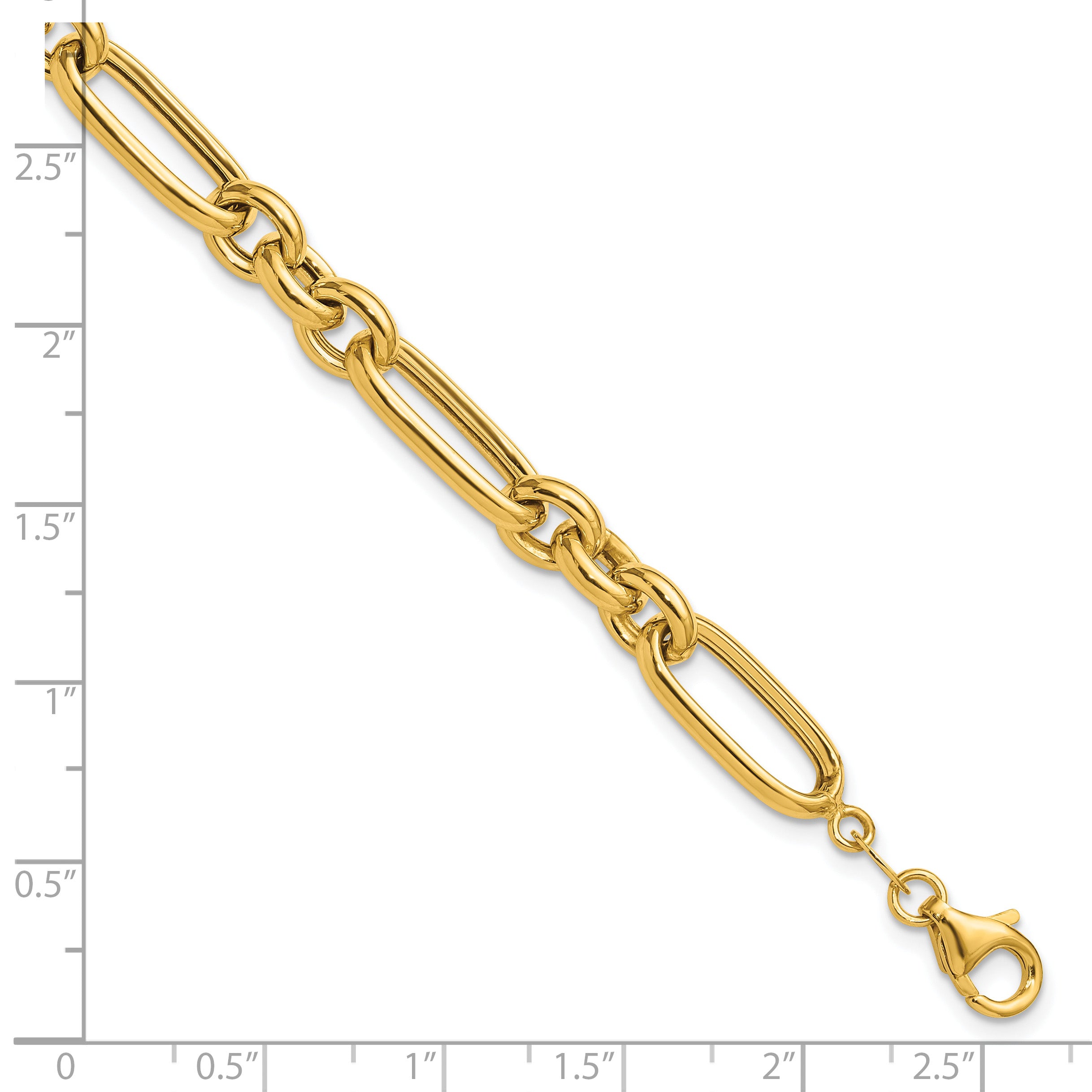 14K Polished Fancy Link Bracelet
