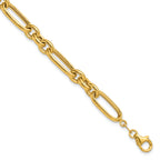 14K Polished Fancy Link Bracelet