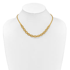 14K Polished Fancy Woven Necklace