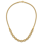 14K Polished Fancy Woven Necklace