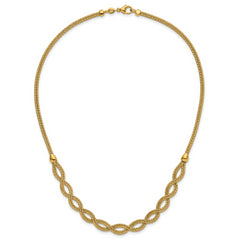 14K Polished Fancy Woven Necklace