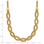 14K Polished Fancy Woven Necklace