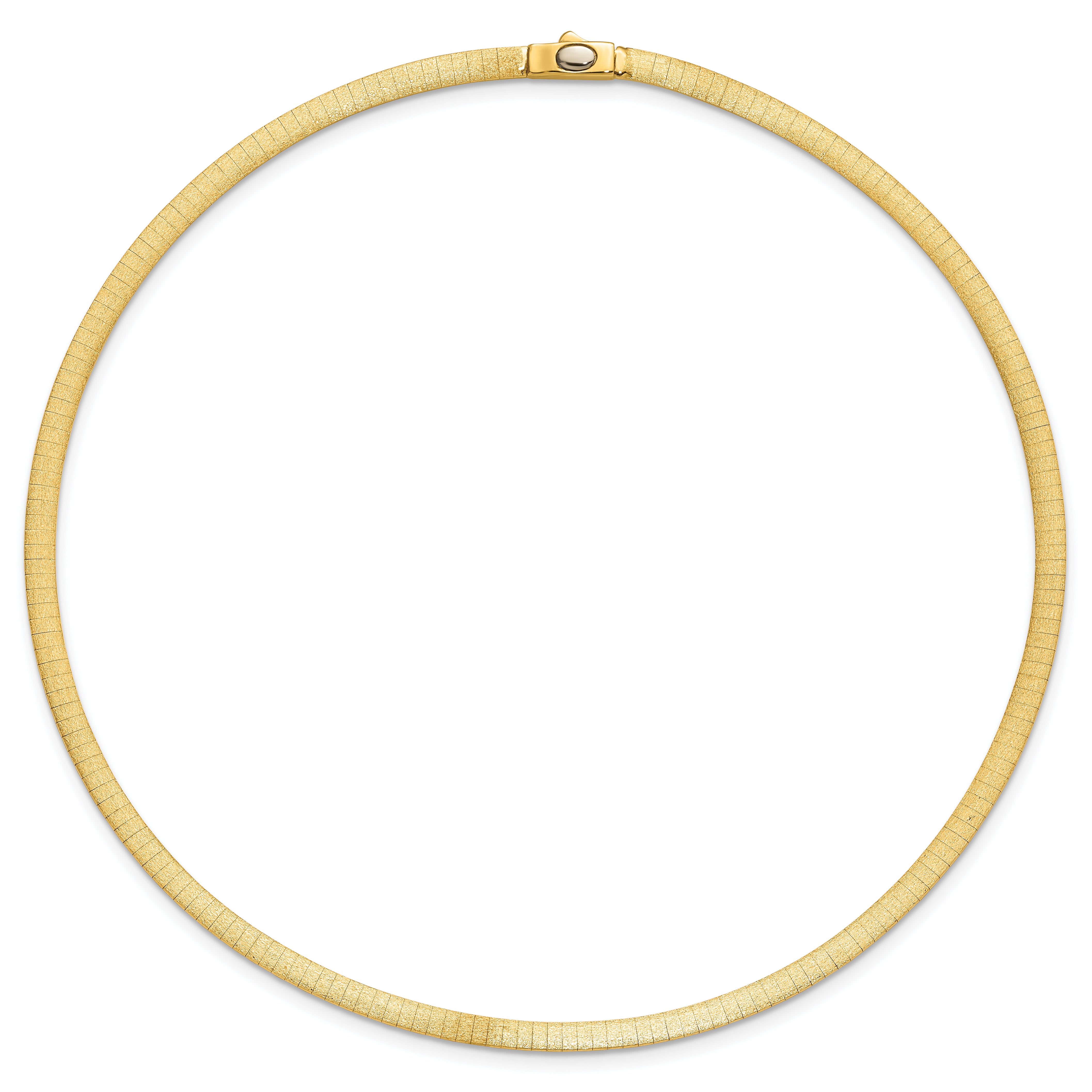 14K Polished and Satin 4mm 16in Reversible Omega Necklace