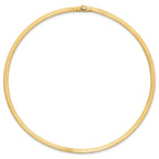 14K Polished and Satin 4mm 16in Reversible Omega Necklace