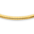 14K Polished and Satin 4mm 16in Reversible Omega Necklace
