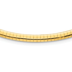 14K Polished and Satin 4mm 16in Reversible Omega Necklace