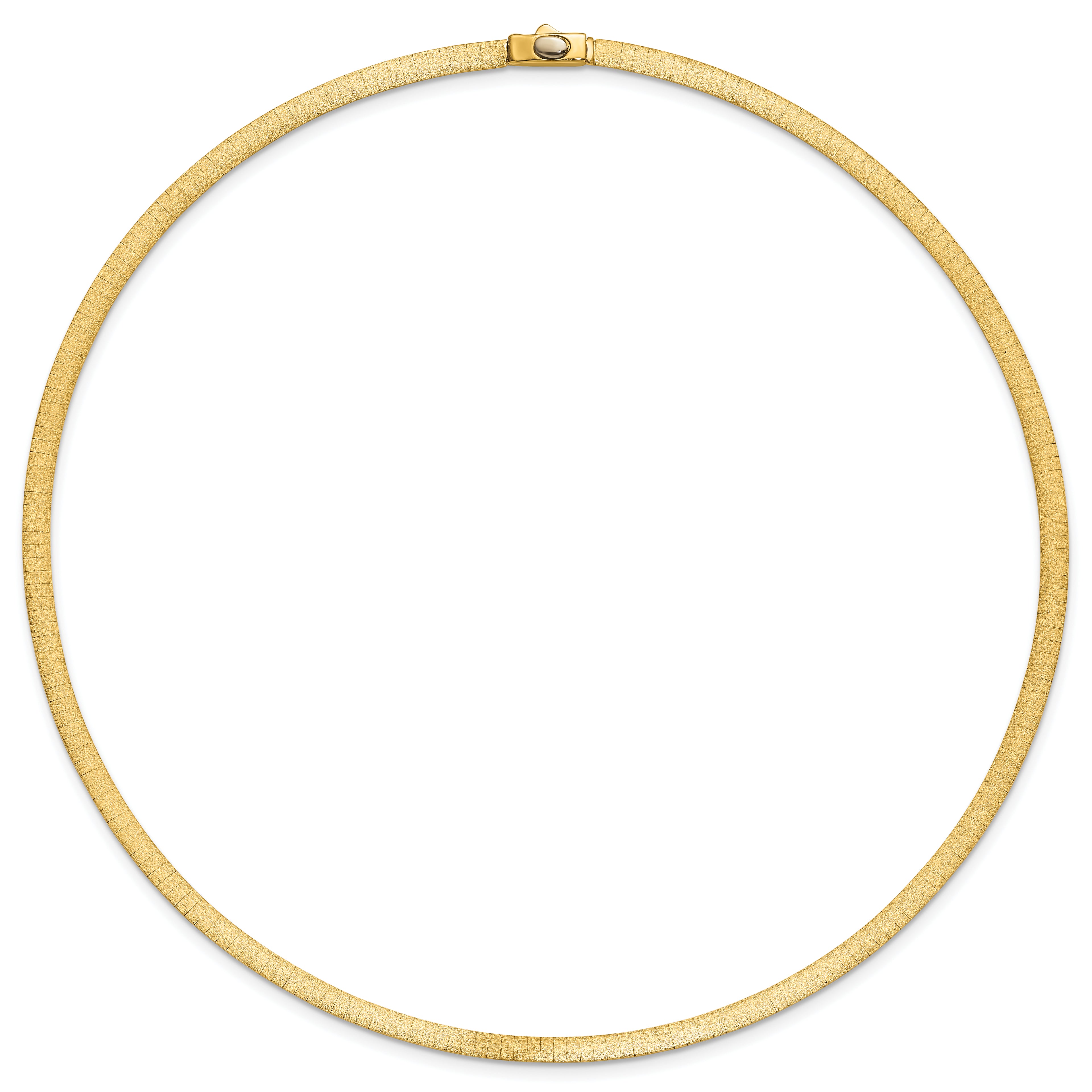 14K Polished and Satin 4mm 18in Reversible Omega Necklace
