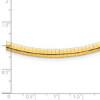 14K Polished and Satin 4mm 18in Reversible Omega Necklace
