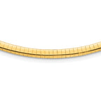 14K Polished and Satin 4mm 18in Reversible Omega Necklace