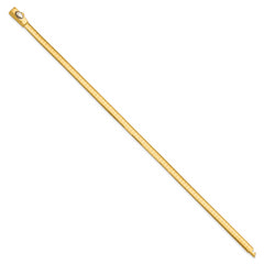 14K Polished and Satin 4mm 7.5in Reversible Omega Bracelet