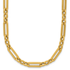 14K Polished Fancy Paperclip Link Necklace