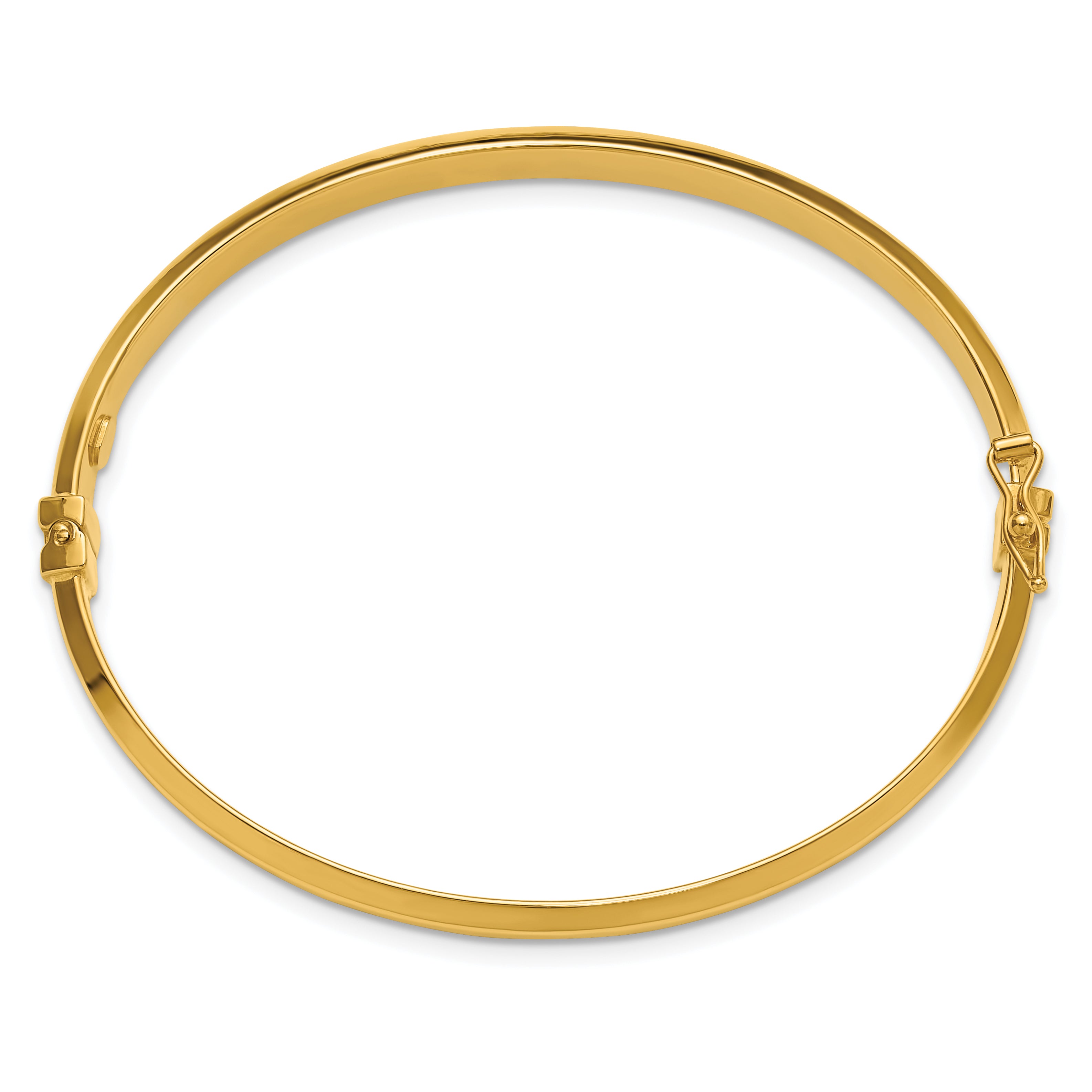 14K Polished Hinged Bangle