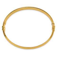 14K Polished Hinged Bangle