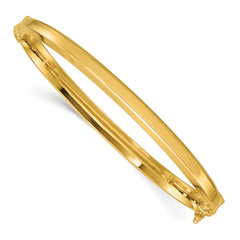 14K Polished Hinged Bangle